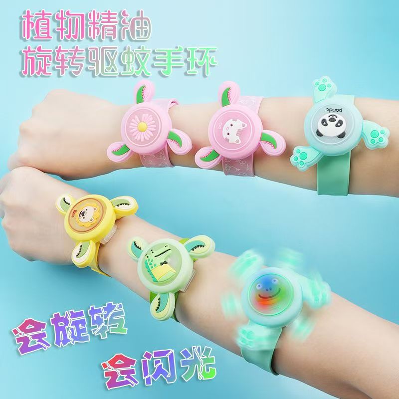 Креативный браслет против комаров с мультяшным дизайном, персонализированный вращающийся браслет для детей