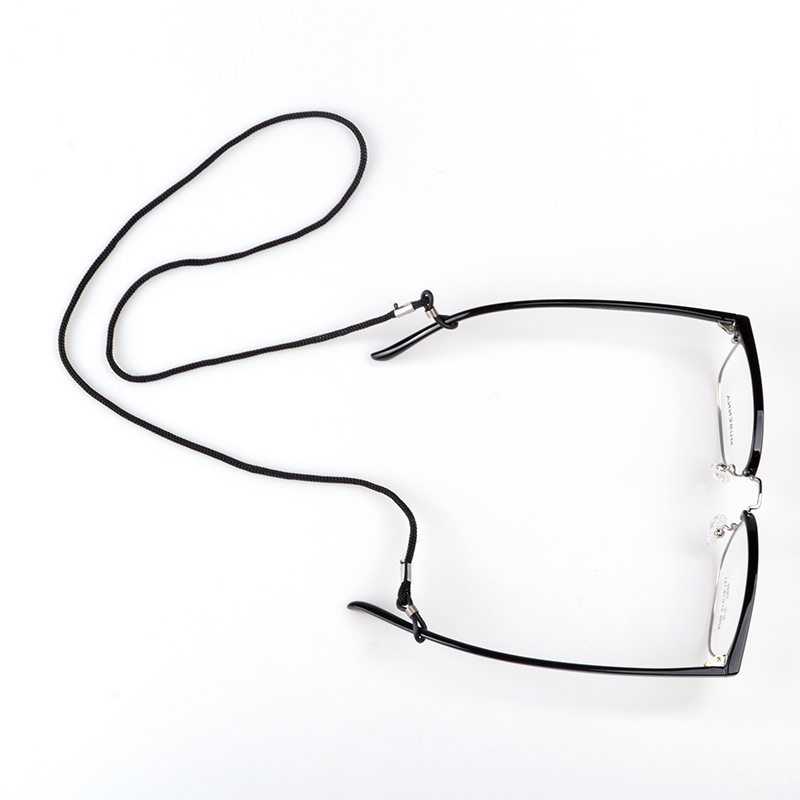 Reading glasses rope non-slip fixed glasses chain anti-lost glasses lanyard bulk black nylon glasses rope anti-lost lanyard