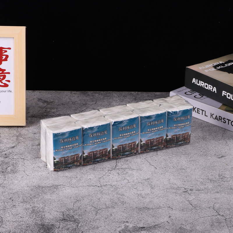 Small bag handkerchief advertising tissue can be customized small batch portable facial tissue mini napkin custom logo