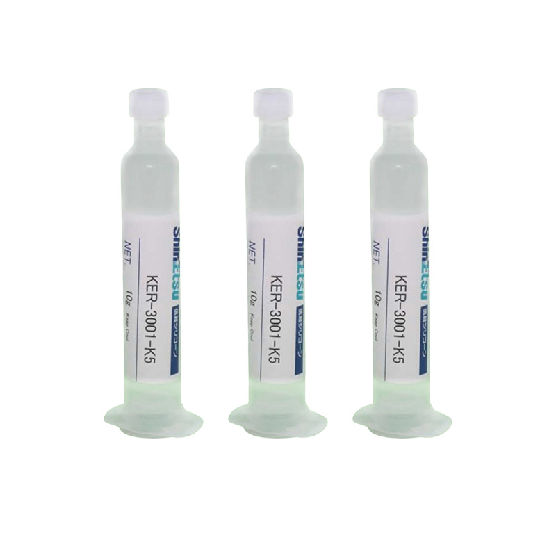 Japanese Xinyue crystal glue KER-3001-K5 insulating glue silicone high thermal conductivity solid crystal glue Milky White semi-transparent