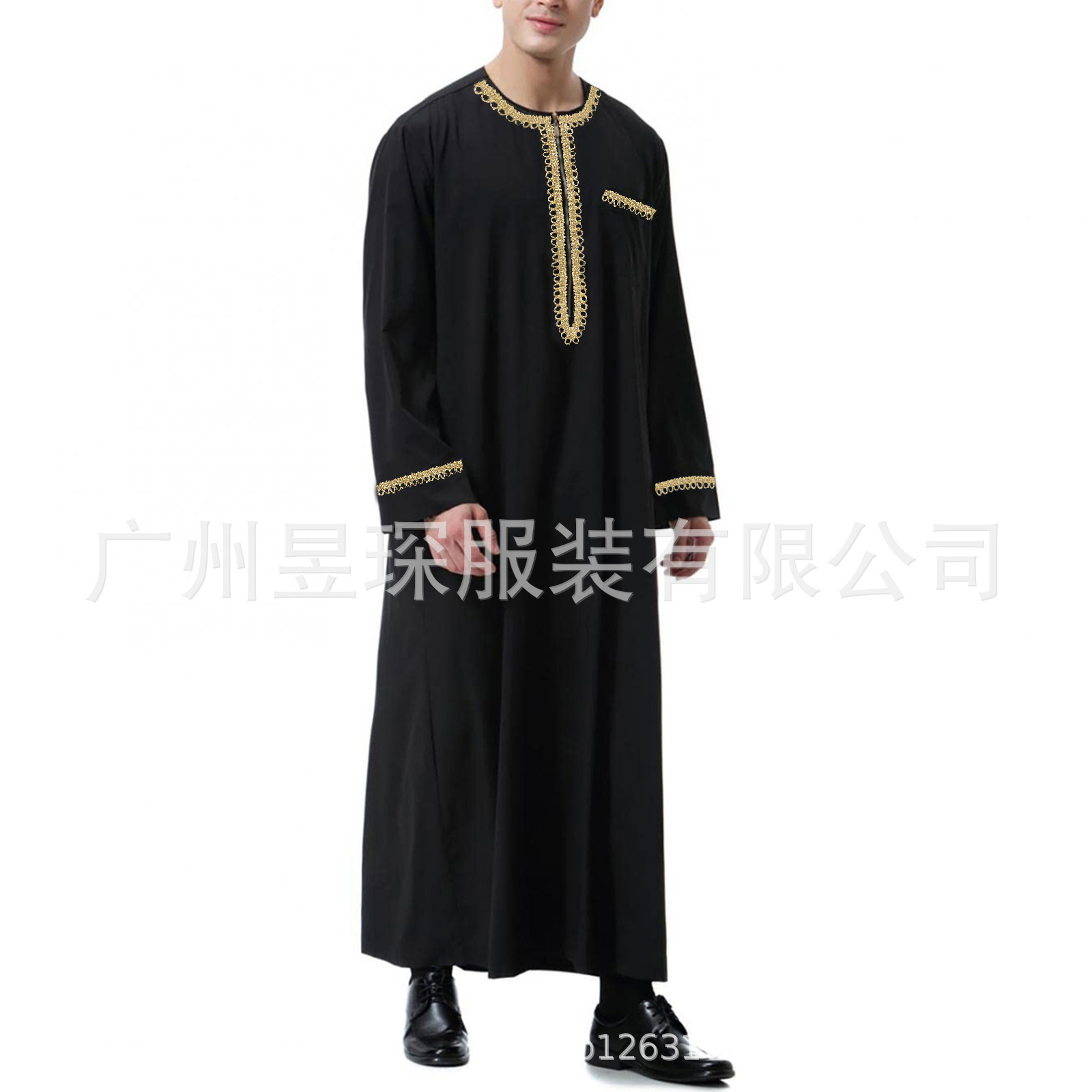 2023 Новая мусульманская арабская абая мужская с круглым вырезом популярная одежда