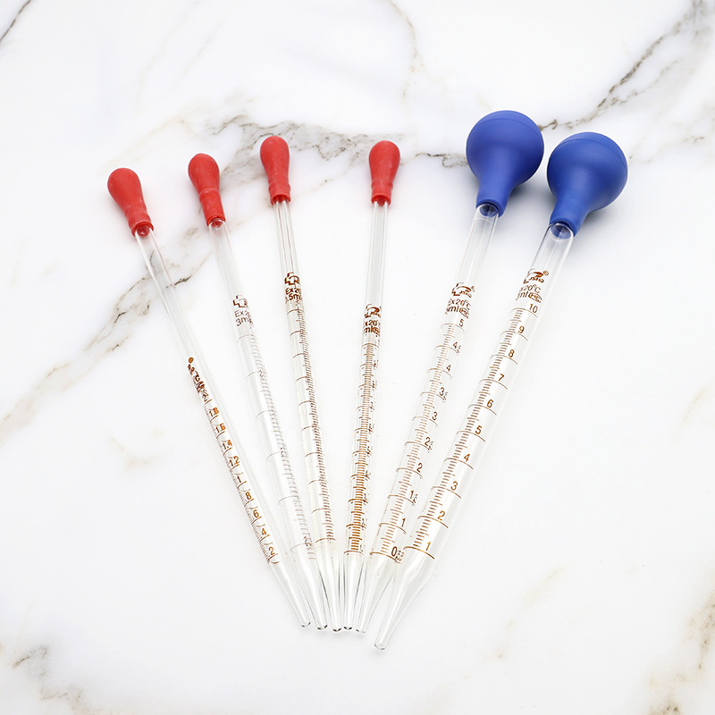 Plastic Tip Dropper Glass Graduated Dropper 1 2 3 5 10ml Laboratory Pipette Disposable Plastic Straw