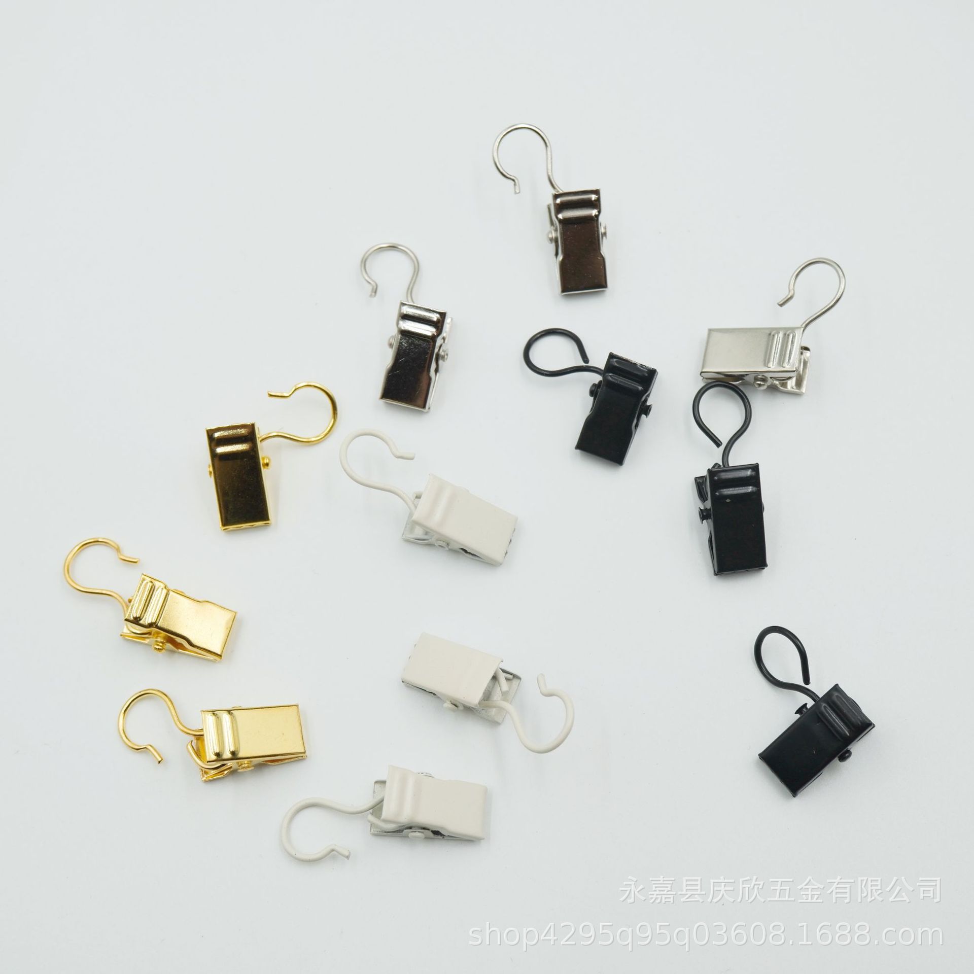 Serrated Ring Curtain Buckle, Shower Curtain Clip, Curtain Clip Open and Closed Curtain Clip, Crocodile Clip Metal Clip