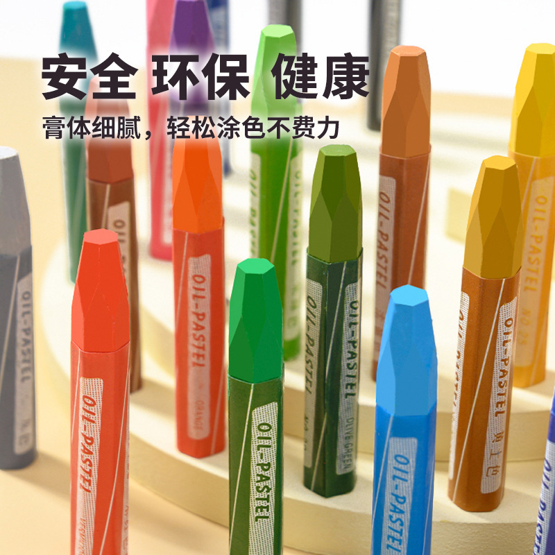 Hexagonal Oil Pastels 6 Colors 36 Colors Kidsren's Washable Brushes Environmentally Friendly Coloring Stick Art Painting Stick