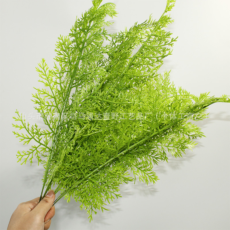 Amazon's Popular Simulated Pine Needle Aquatic Accessories Cross-Border Christmas Aquatic Decoration Accessories Simulated Leaves