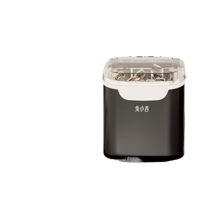 Small Mini DIY Household Ice Machine 12kg Stall Night Market Commercial Coffee Cart Dormitory Round Ice Machine