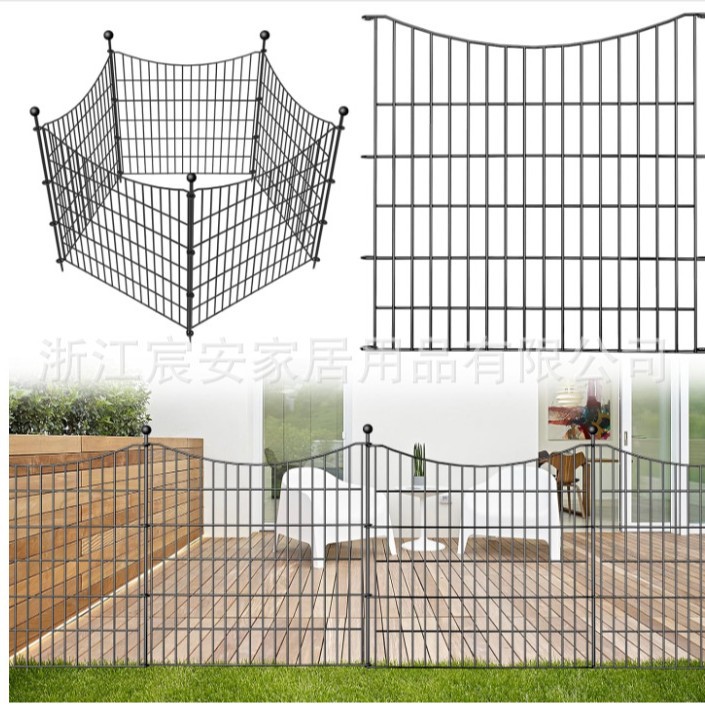 in stock Amazon cross-border garden fence outdoor courtyard pet cage fence iron dog cage chicken cage with lock