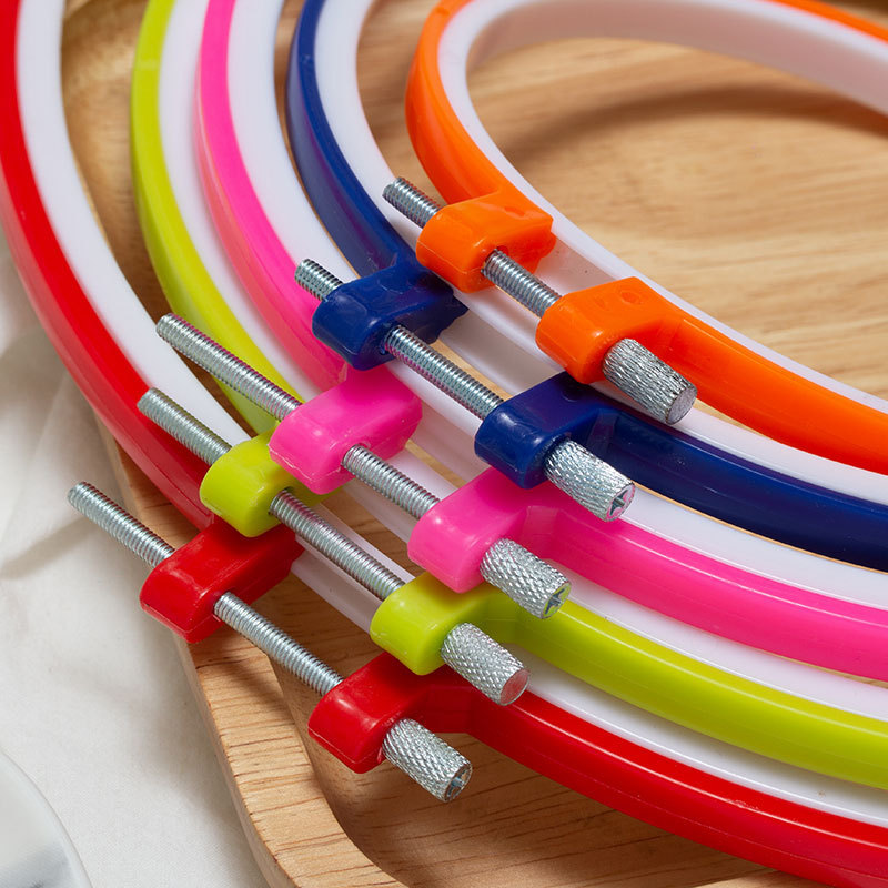 Metal Head Color Embroidery Stretch Set Macaron Color Embroidery Ring Dream Catcher Net New Material Cross-stitch Stretch DIY Fan Frame