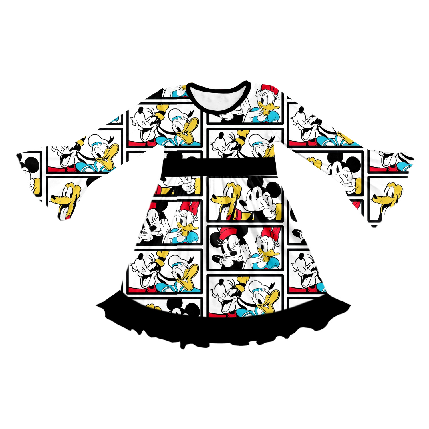 Бутиковая одежда для детей, печатная, милые креативные осенние ночные сорочки