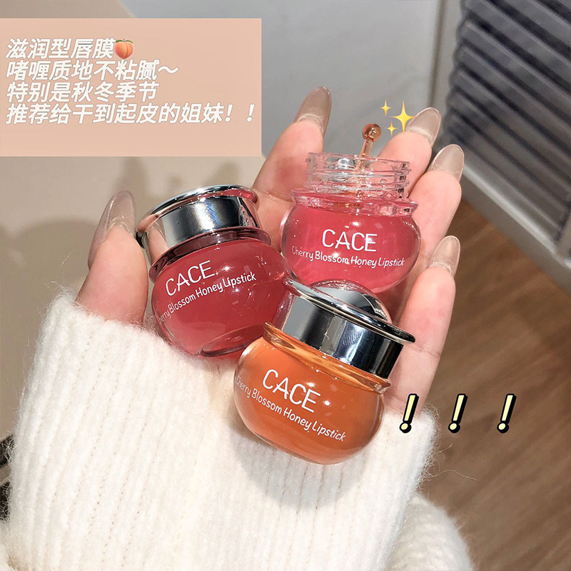Cace Cherry Blossom Honey Lip Balm Moisturizing and Hydrating Lip Oil, Locks in Moisture, Non-Sticky, Affordable Wholesale Moisturizer