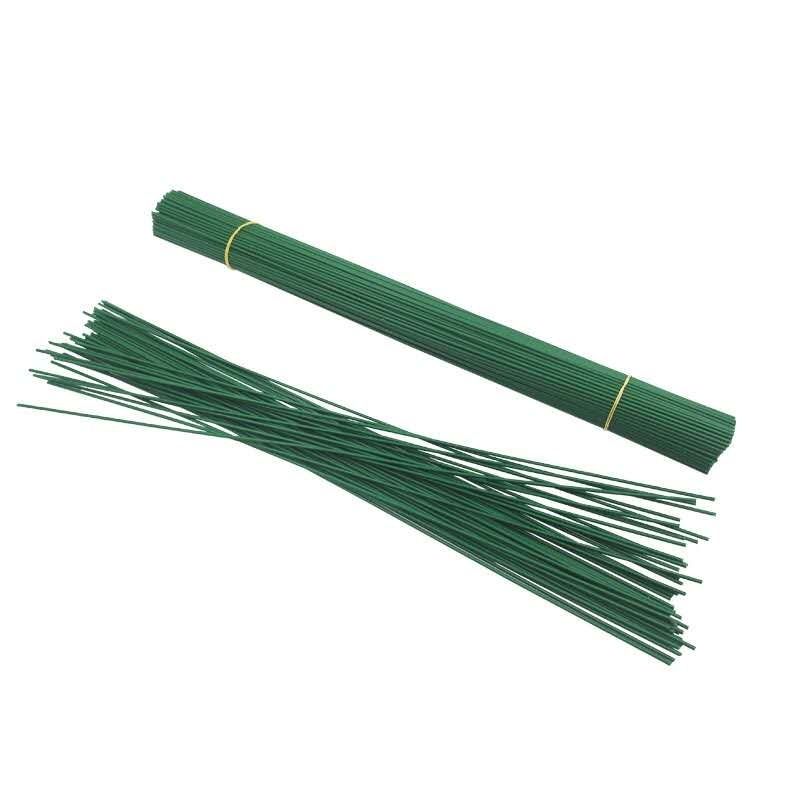 No. 2 Flower Pole DIY Flower Diameter Green Wire Flower Branch Hand Rose Flower Pole Twist Stick 2mm Coated Green Flower Pole Flower