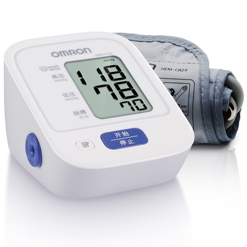 Ohmron sphygmomanometer HEM-7124 upper arm electronic blood pressure measuring instrument household automatic intelligent pressure measuring instrument