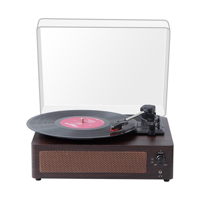 Spot Cross-Border Vinyl Record Player with Cover Dustproof Player Wireless Bluetooth Wooden Retro Gramophone Gift