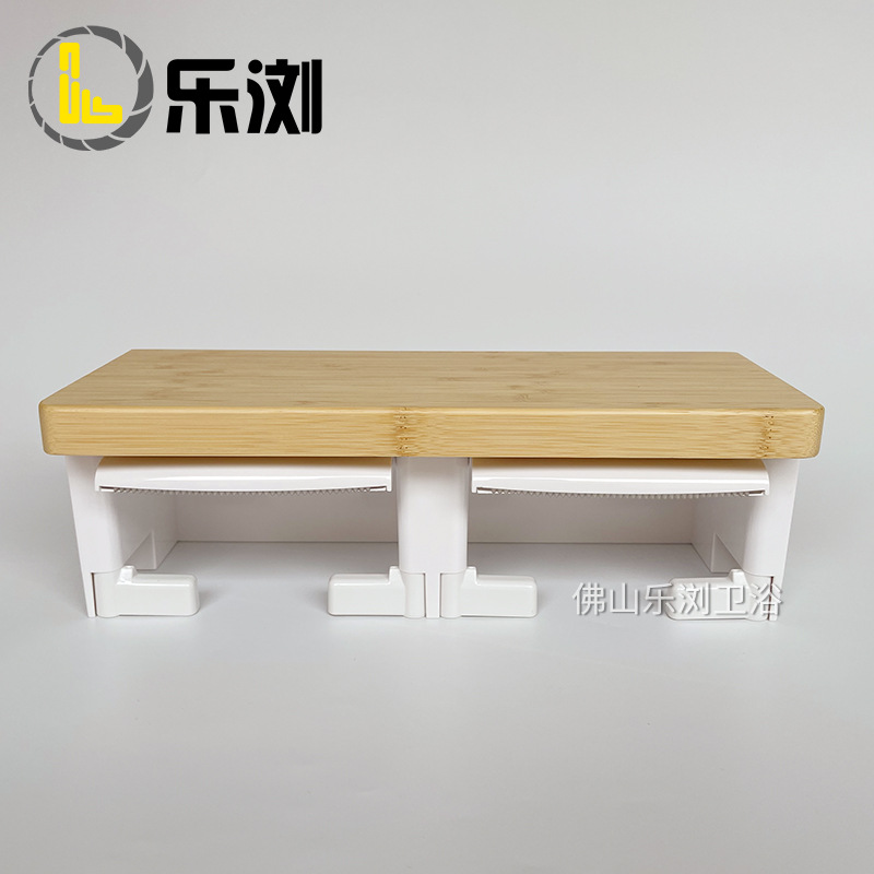 Держатель для бумажных полотенец из бамбука для гостиниц, гостевых домов, ресторанов, ванных комнат, туалетов, настенный двойной держатель для рулонов бумаги