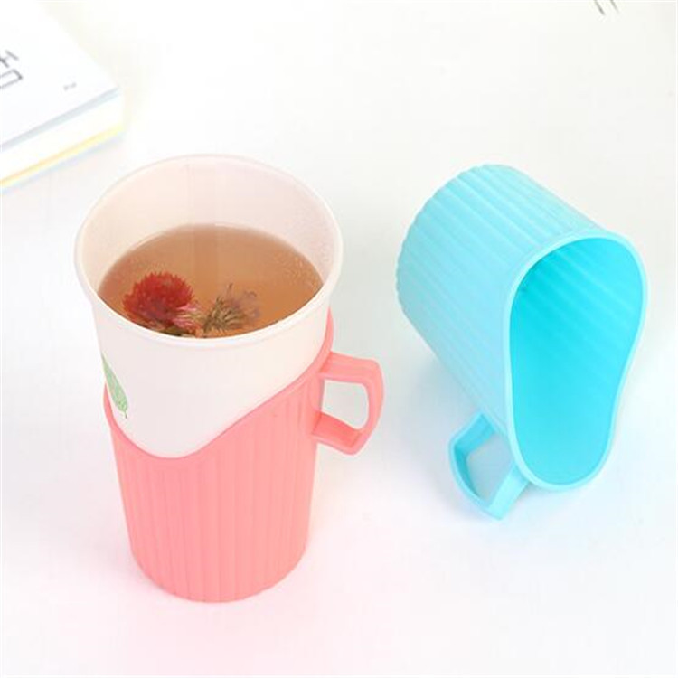 Disposable Paper Cup Drink Cup Thickened Cup Holder Plastic Cup Holder Boiling Water Heat Insulation Holder Cup Holder Wholesale