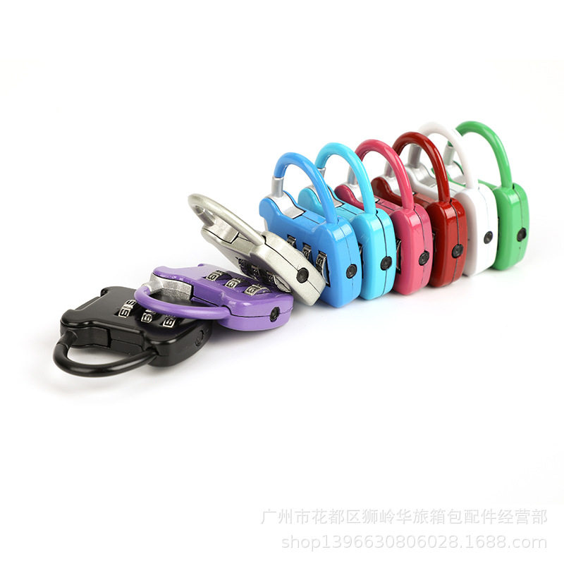 Zinc alloy material luggage three-position combination lock wardrobe drawer mini anti-theft lock in stock luggage combination padlock