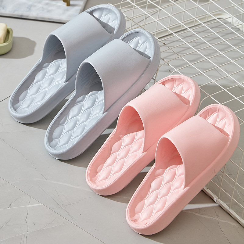 Eva Slippers Women's Slip Slippers Men's Household Bathroom Bathing Non-slip Summer Couple's Indoor Home Thick Bottom