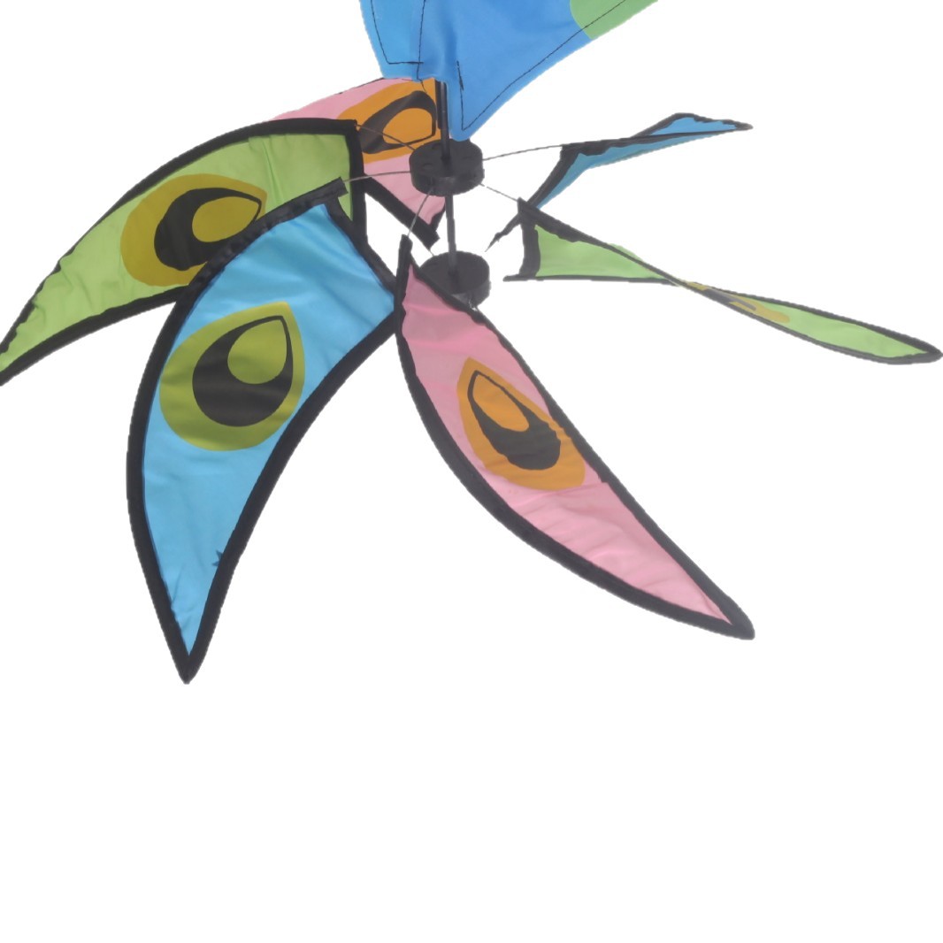 Street Stall Kidsren's Toys Peacock Bird Fabric Stereo Windmill Outdoor Decoration Colorful Wholesale Inventory Processing Special Price