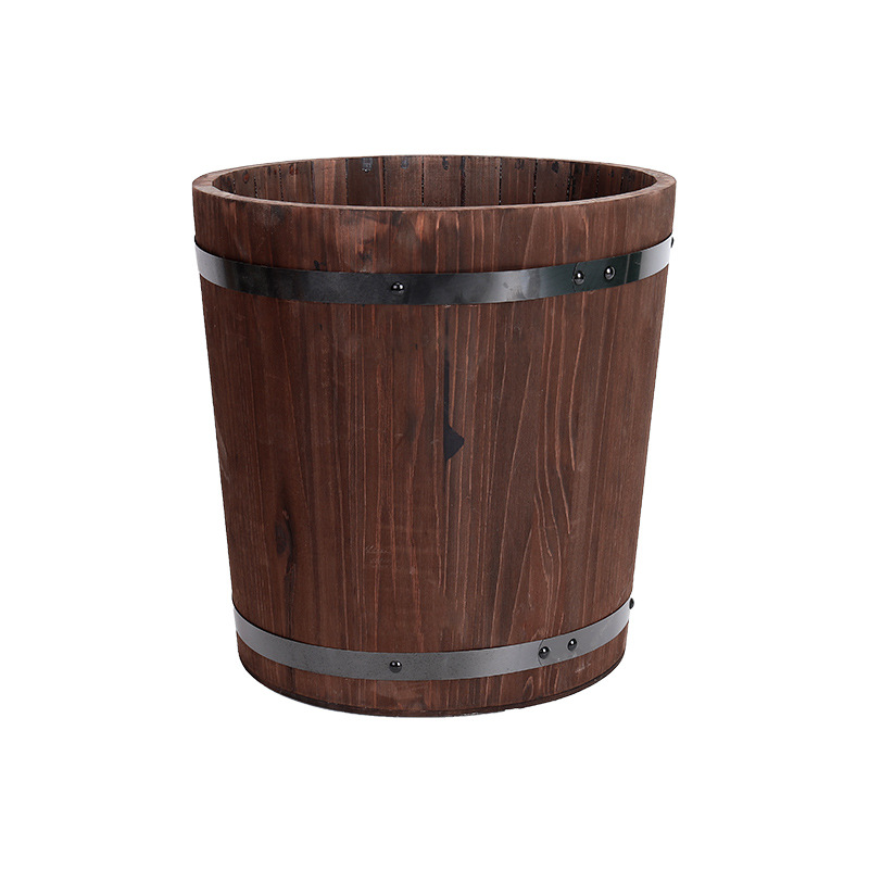 Household Wooden Rice Barrel Wooden Grain Tank Household Cereal Storage Barrel Cereal Sealed Barrel