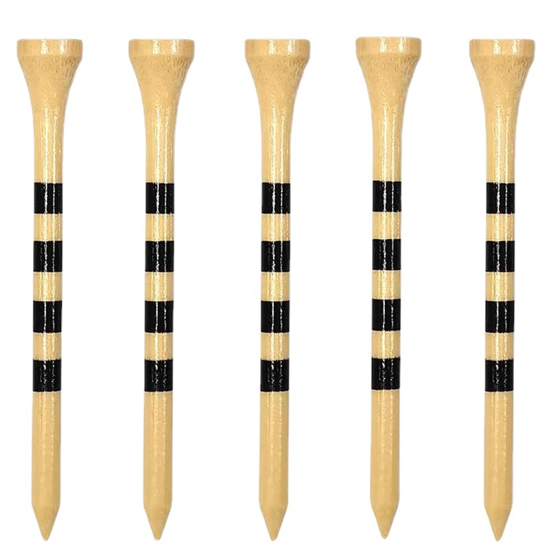 Factory Direct Supply Golf Spikes Bamboo Spikes Wooden Spikes Tee Golf Colorfulful Stripesd Spikes Golf Supplies Accessories
