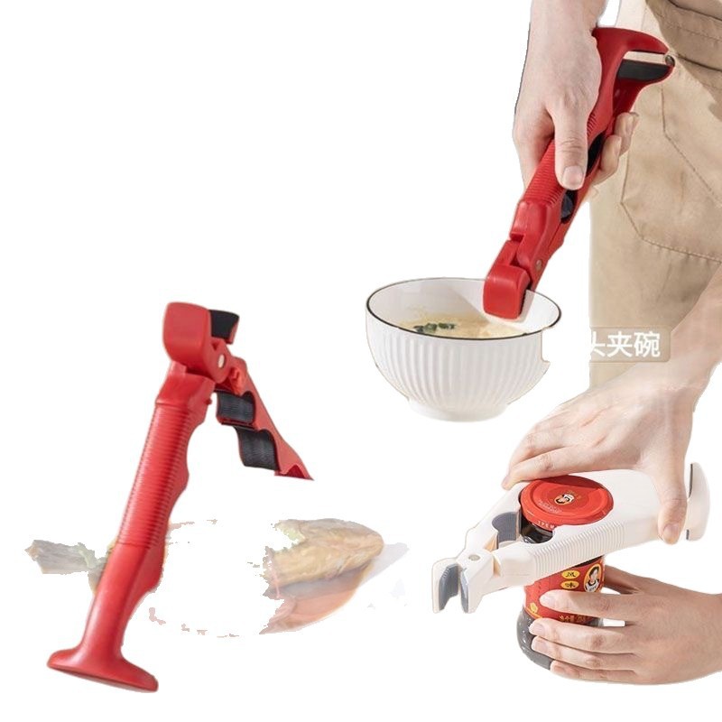 Household Kitchen Insulation Clip Three-In-One Anti-Scalding Bowl Clip Anti-Slip Plate Clip High Temperature Resistant Bowl Clip Can Opener
