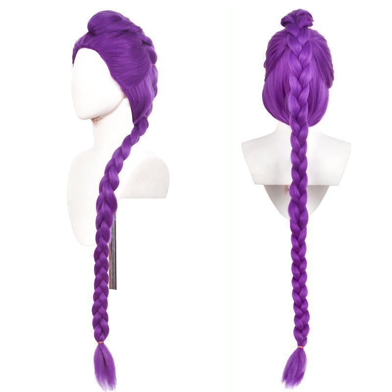 Cross-Border Skpop Witch Hunter Group Zoe Miralu Cos Wig Tiger Mouth Clip Ponytail Wig Ready for Sale