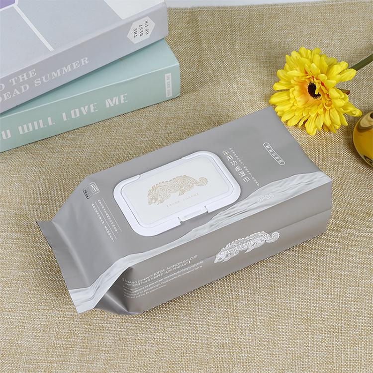 Composite Plastic Accordion Bag for Facial Cleansing Towels, Face Towels, Cotton Soft Towels, Packaging Bag, Extractable Wet Wipes Bag with Logo Printing