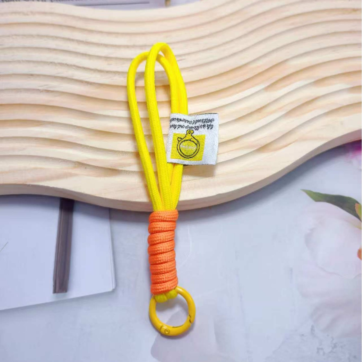 Ins Han Feng Double Color Hemp Rope Mobile Phone Lanyard Bag Hanging Ornaments Car Keychain Fashion Brand Pendant Suitable for Couple