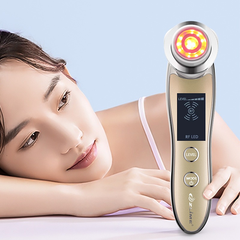 Colorful Light Rejuvenation Facial Radio Frequency Instrument Lifting and Tightening Microcurrent Electric Shock Massage Hot Maggie Beauty Instrument Factory Direct Sale