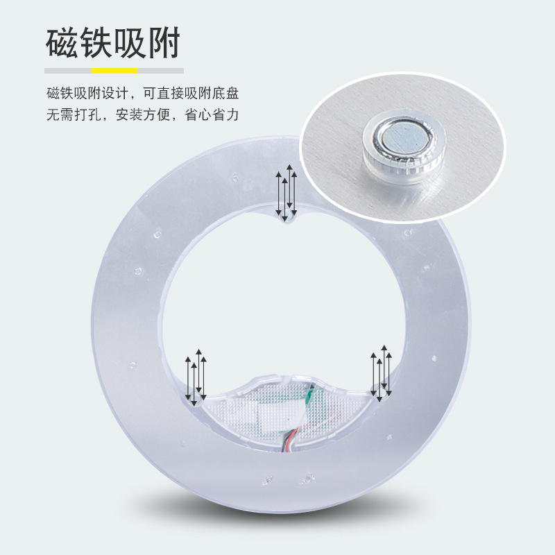 Factory wholesale led lamp panel ceiling lamp replacement wick disc round super bright magnetic suction lamp light source module lamp sticker