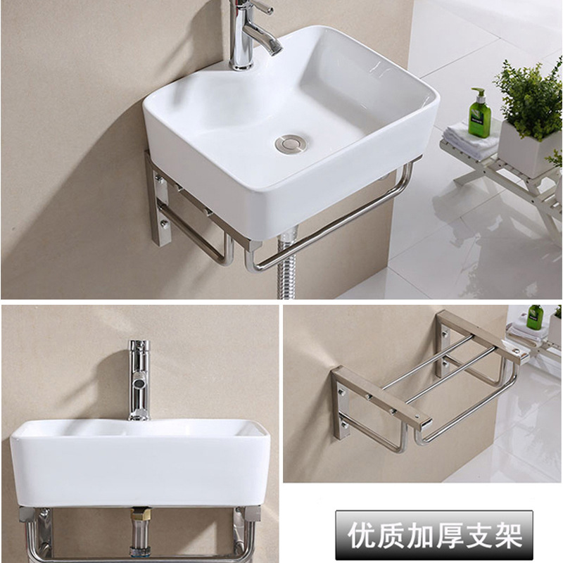 Small Apartment Ceramic Hanging Basin Mini Wall-Mounted Ceramic Basin Wall-Mounted Washbasin Bracket Washbasin 3361