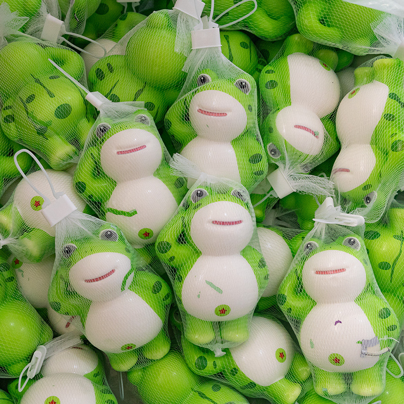 Игрушка-антистресс в виде лягушки с музыкой, медленно восстанавливающаяся, креативная ПУ кукла оптом