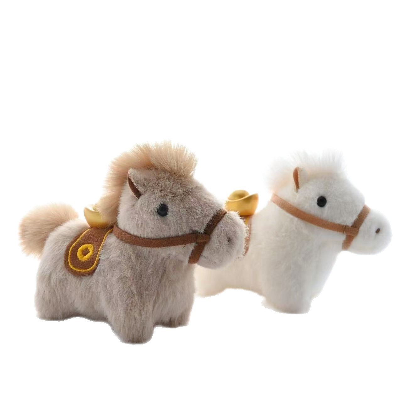 Year of the Horse Mascot Get Rich Doll Pendant Small Donkey Simulation Stuffed Doll Bag Pendant Keychain