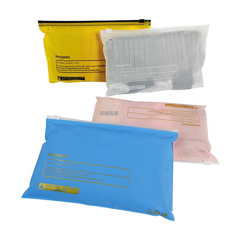 Underwear packaging bag clothing transparent zipper closure pocket thick socks small self-sealing bag plastic horizontal with hole logo