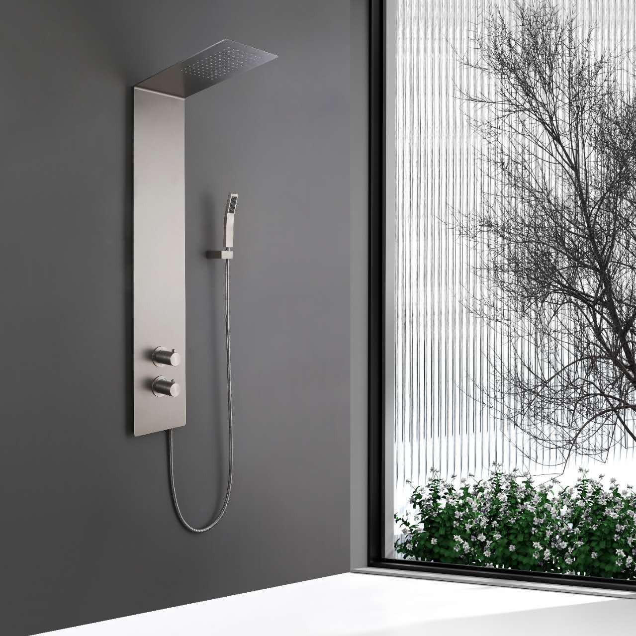 Factory Direct Sales 304 Material Shower Set Bathroom Household Accessible Luxury 304 Stainless Steel Shower Screen