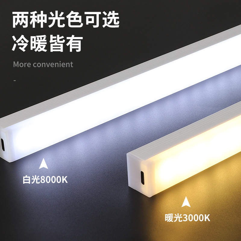 Fully Environmentally Friendly Human Body Sensor Light Strip USB Rechargeable Led Wardrobe Light Magnetic Cabinet Corridor Aisle Night Light Manufacturer
