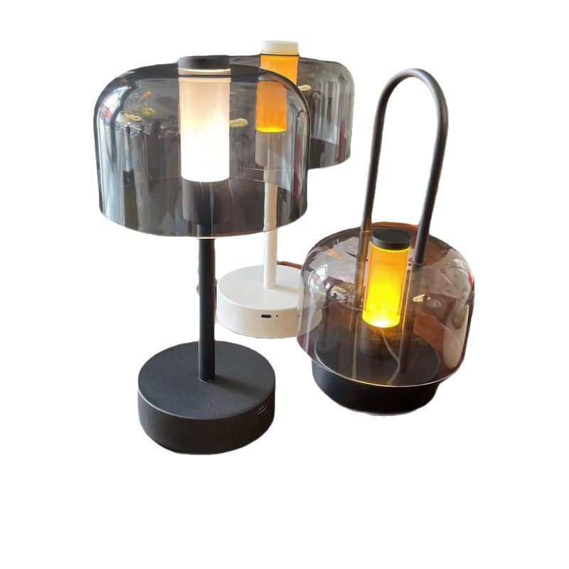 Cross-border Explosions Retro Outdoor Internet Celebrity Camping Atmosphere Nightlight Home Night Reading Lighting Rechargeable Table Lamp