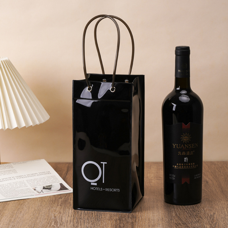 Прозрачная сумка для красного вина, водонепроницаемая, настраиваемая подарочная сумка