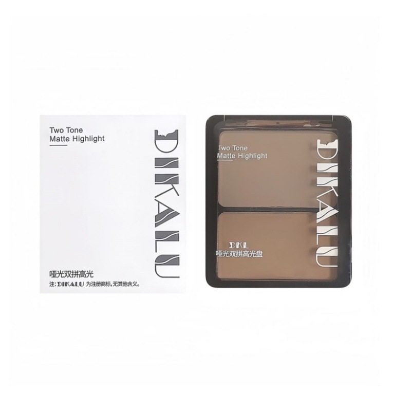 DIKALU Two-color High-gloss Refinish Plate Matte Water-gloss Powder Cake Brightening Face Mid-eye Nose Shadow Anti-sweat Double Plate