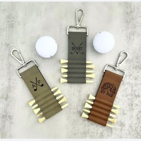 in stock Golf Stud Storage Leather Case Golf Peel Hanger Outdoor Golf Sports Ball Holder Leather Case