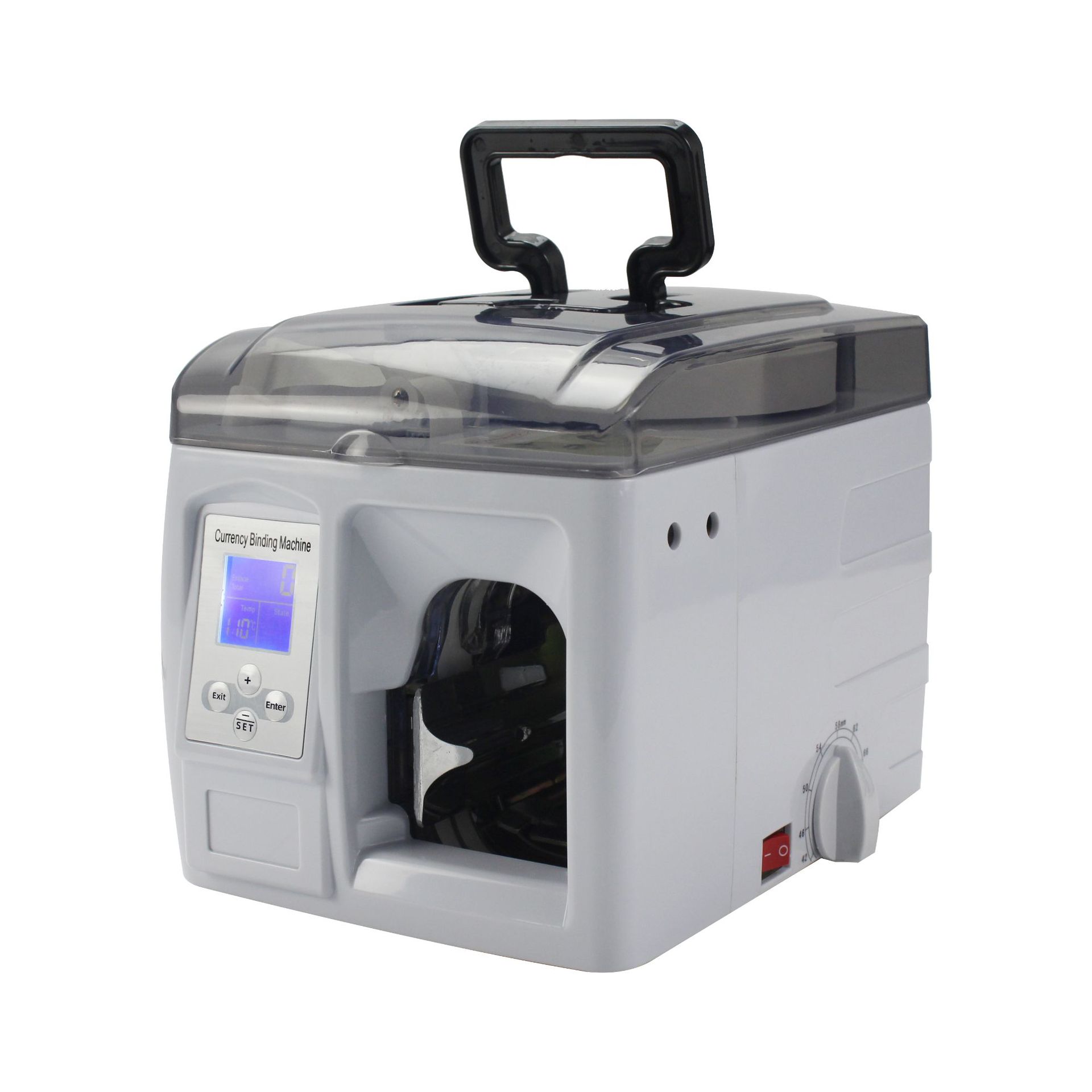 XD-305 small automatic binding machine money binding portable bank company finance paper tray