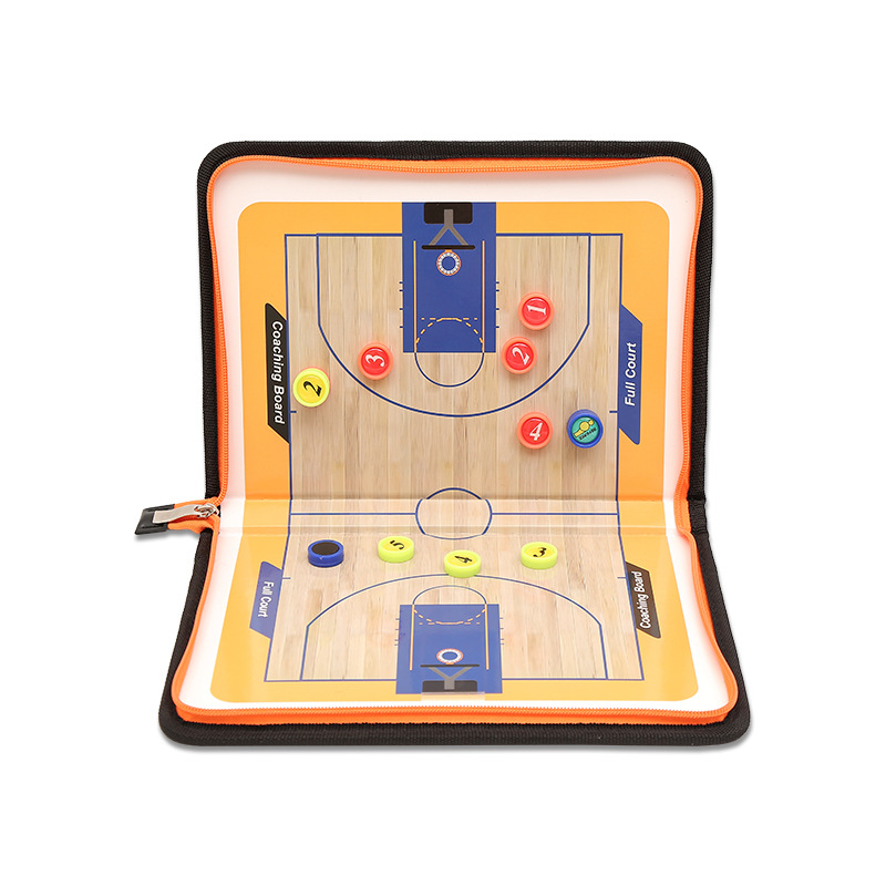 80% Off Zipper Coach Sand Table Tactical Disc Basketball Tactical Board Folding Magnetic with Zipper Type PU Leather Magnetic Particles