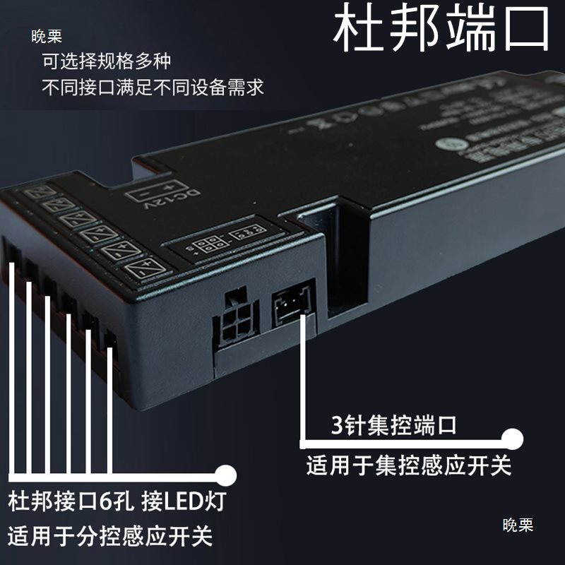 Led12V Transformer with Dupont Socket Wardrobe Line Light with Power Supply Wine Cabinet Voltage Regulator 243660W100 Watts