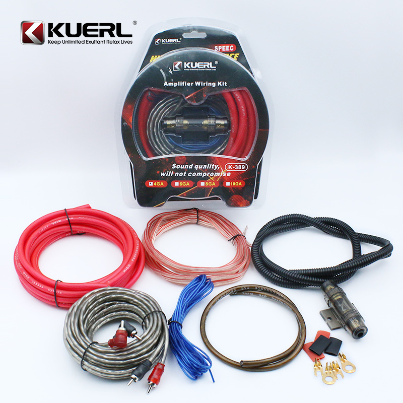 Manufacturers wholesale car audio modified subwoofer modification cable 10/8/6/4GA car amplifier line