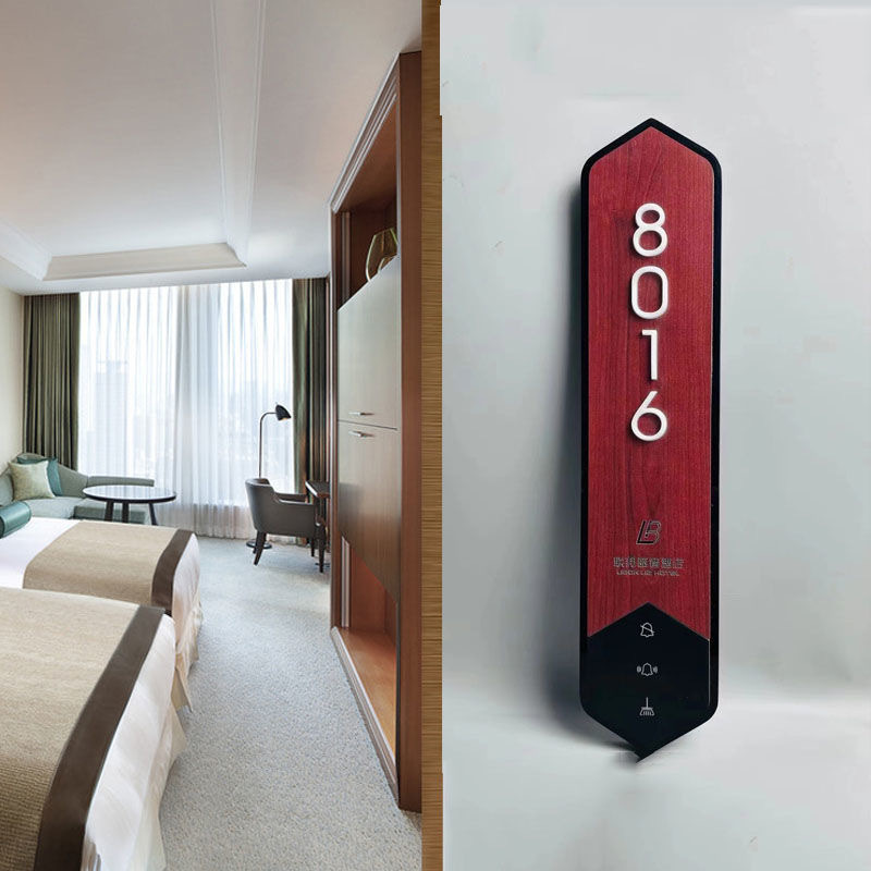 Светящийся цифровой дверной знак для номера отеля, гостевого дома, KTV, сенсорный дверной звонок