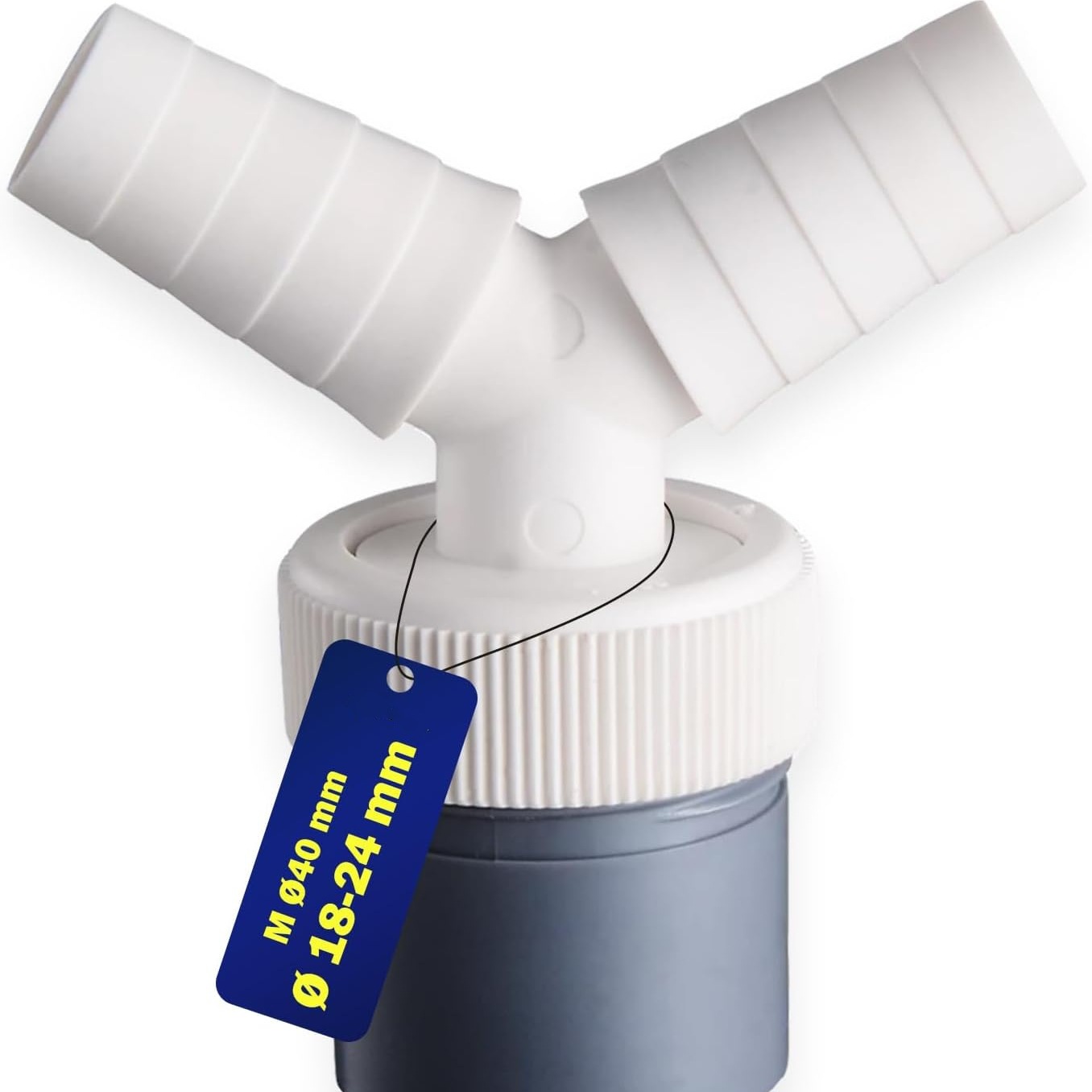 Тройник для слива стиральной машины двухвостовой соединитель