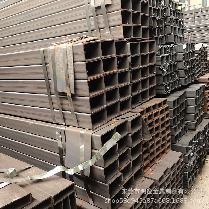 Factory Direct Supply of Galvanized Square Tubes for Construction Steel Structures, Black Material Hot-Rolled Rectangular Square Tubes, Aluminum-Magnesium Square Tubes