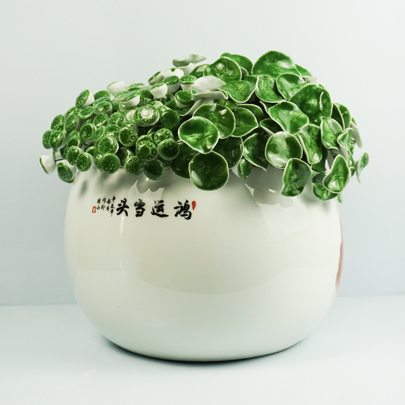 Jingdezhen Ceramic Flowers, Handmade Wire Artificial Flowers, High-Temperature Handmade Flowers, Floral Porcelain, Exquisite Dried Flower Decorations
