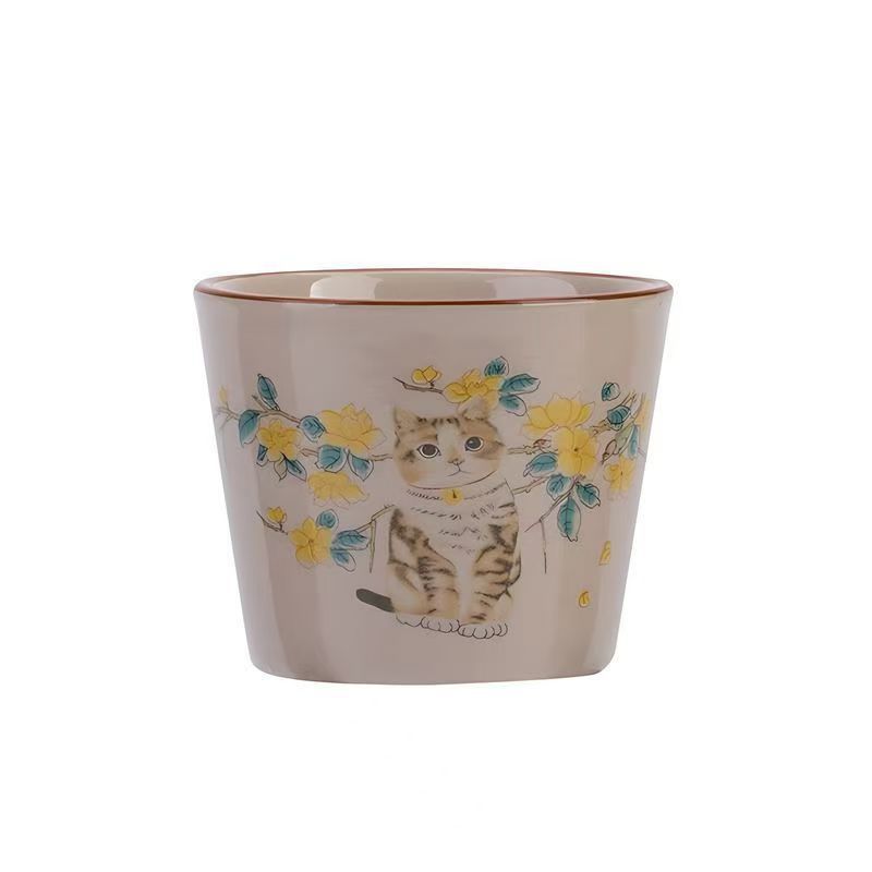 Peace and Joy Cup, Grass Ash Tea Cup, Ceramic Master Cup, Personal Cup, Household Cola Cup, Tea Cup