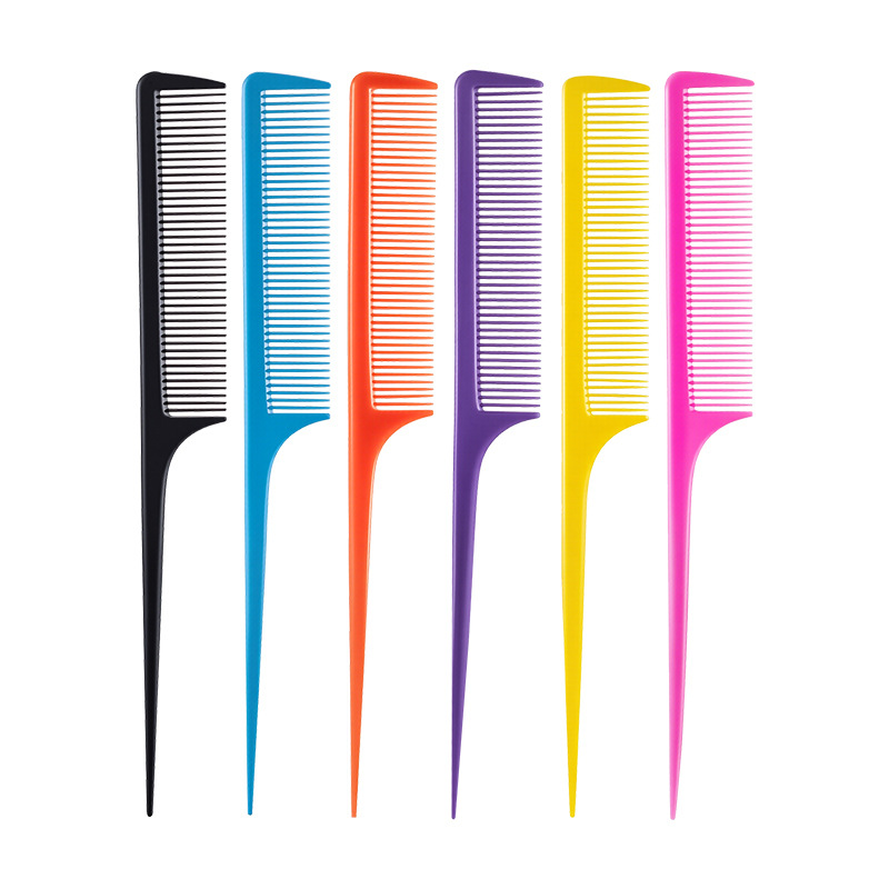 701A Manufacturer Wholesale Black Flat-Tooth Pointed Tail Comb, Daily Household Hair Smoothing Comb, Styling Special Hair Picking Comb